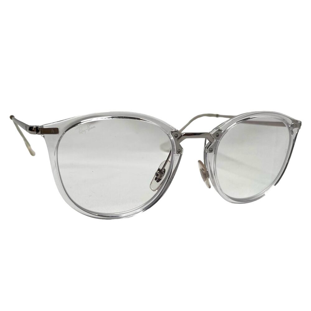 Ray-Ban (Unisex) RB7140 Polished Transparent Prescription Eyeglasses